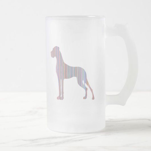 Dogge in Pastellfarben Mattglas Bierglas (Rechts)