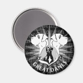 Dogge Magnet (Vorderseite/Rückseite)