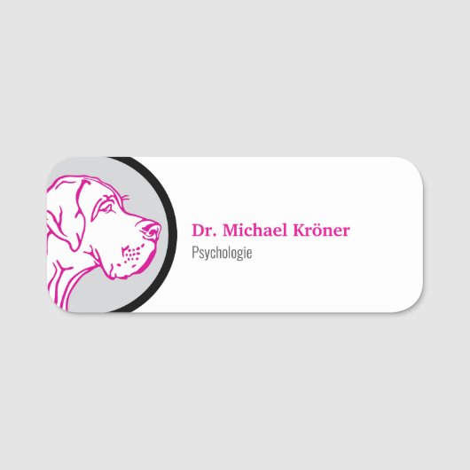 Dogge namensschild (Vorderseite)