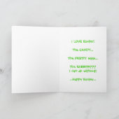 Dogge-Ostern-KANINCHEN?! Feiertagskarte (Innenseite)