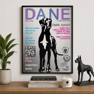 Dogge-Plakat für Welpenverkäufer  Poster