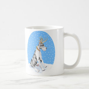 Dogge-Ren-Weihnachtsharlekin Kaffeetasse