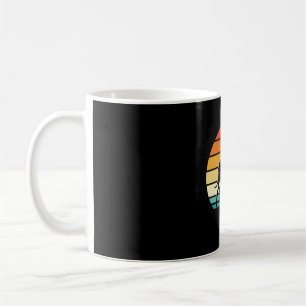 Dogge Retro-Sonnenuntergang-Hund-Silhouette Kaffeetasse