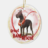 DOGGE-RETTUNGS-WEIHNACHTSverzierung Keramik Ornament (Links)