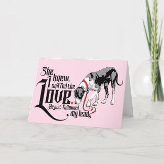 Dogge und ihr Beweis, Liebe ist da  Einladung