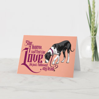 Dogge und ihr Beweis, Liebe ist da  Einladung