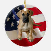 Dogge-Verzierung Keramikornament (Hinten)