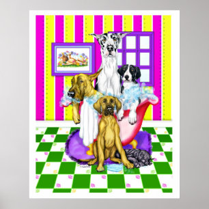 Dogge-Wanne-volles Plakat