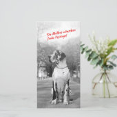 Dogge-Weihnachtenfoto Karten (Stehend Vorderseite)