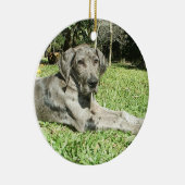 Dogge-Welpen-Verzierungen Keramikornament (Rechts)