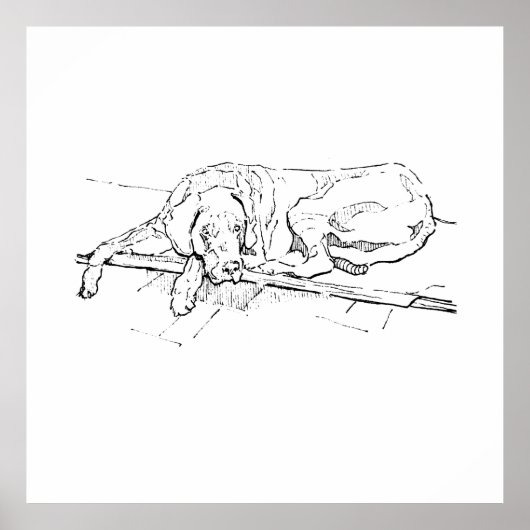 Doggeartiger Dänischer Wandkunst  Minimalistische  Poster (Vorne)
