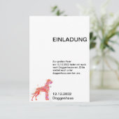 Doggen Einladungskarten (Stehend Vorderseite)
