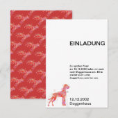 Doggen Einladungskarten (Vorne/Hinten)