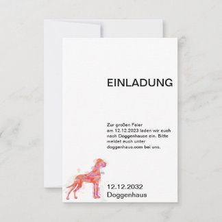 Doggen Einladungskarten