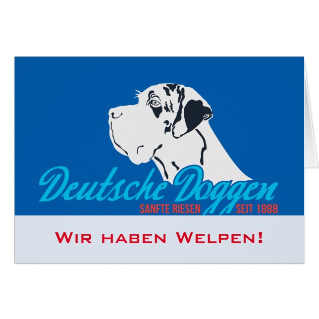 Doggen Karte (Vorderseite (Horizontal))