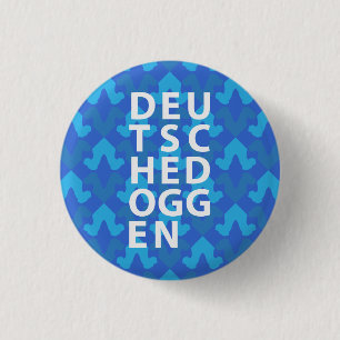 Doggen Muster Kopf Blau Button