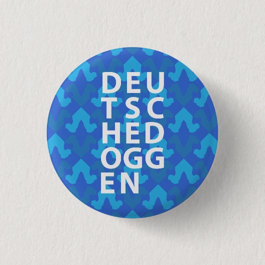 Doggen Muster Kopf Button (Vorderseite)