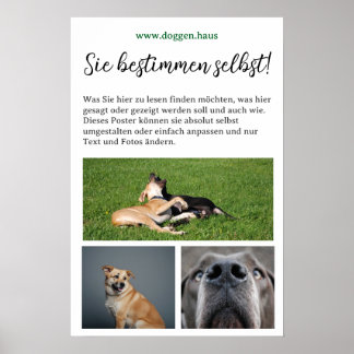 Doggen Poster zum Selbstgestalten 