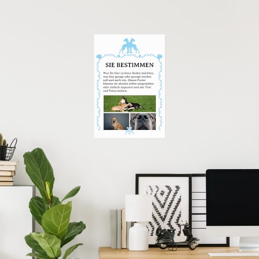 Doggen Poster zum Selbstgestalten (Heimbüro)