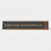 Doggen Schreibtischnamensplakette (Vorderseite )