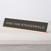 Doggen Schreibtischnamensplakette (Vorderseite )