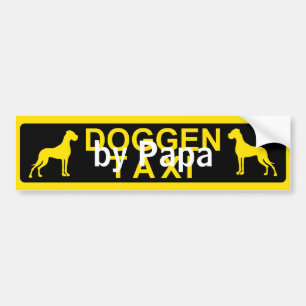 Doggen-Taxi-Special Autoaufkleber