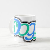Doggen Text mit Kopf Kaffeetasse (Vorderseite Links)