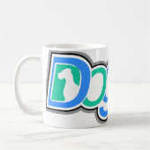 Doggen Text mit Kopf Kaffeetasse (Links)