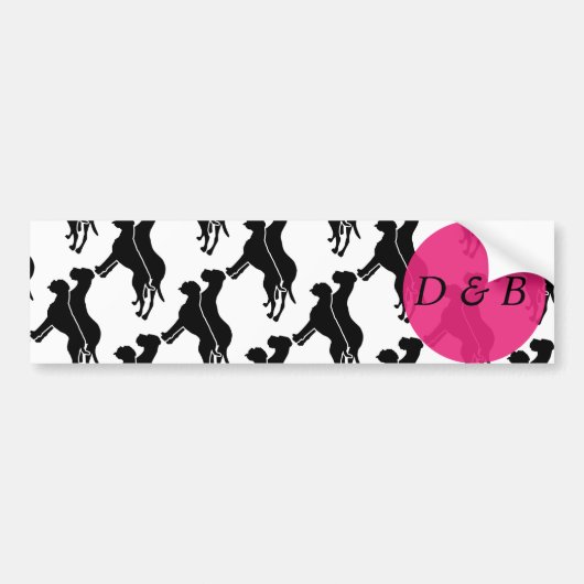 Doggen und Box Hunde Autoaufkleber (Vorne)