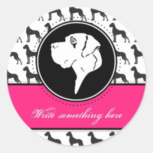 Doggenaufkleber Runder Aufkleber