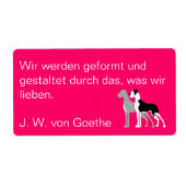 Doggenetiketten (Vorne)