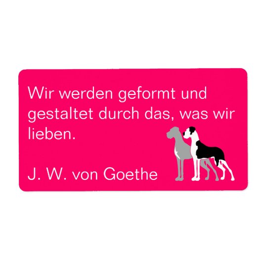 Doggenetiketten (Vorne)