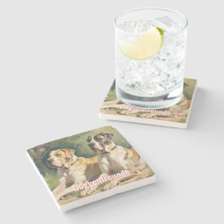 Doggenfreunde Untersetzer Marmor für Freunde