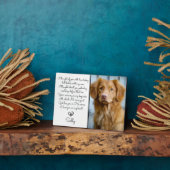 Doggengeschenk - Beileid-Quote für Haustiere Fotoplatte (Seite)