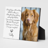 Doggengeschenk - Beileid-Quote für Haustiere Fotoplatte (Seite)
