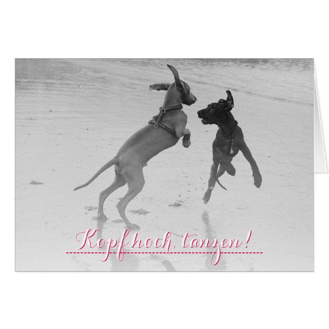 Doggenkarte "Tanzen" (Vorderseite (Horizontal))