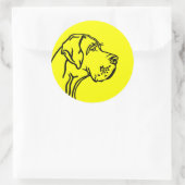 Doggenkopf Logosticker Runder Aufkleber (Tasche)