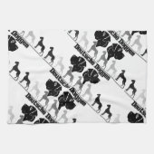 Doggenlogo Schwarz Grau Handtuch (Horizontal)