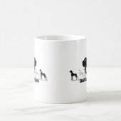 Doggenlogo Schwarz Grau Kaffeetasse (Mittel)