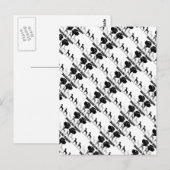 Doggenlogo Schwarz Grau Postkarte (Vorne/Hinten)