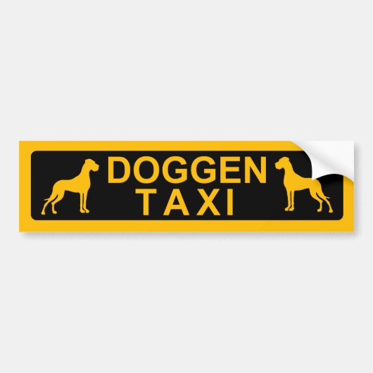 Doggentaxi Autoaufkleber (Vorne)