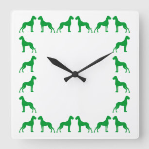 Doggenuhr Quadratische Wanduhr