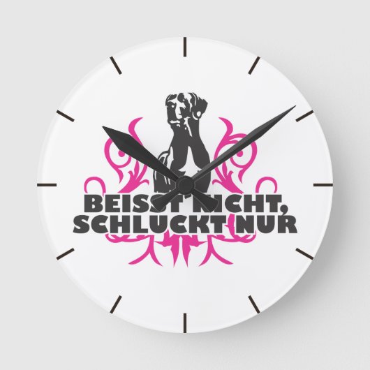 Doggenuhr Runde Wanduhr (Vorderseite)