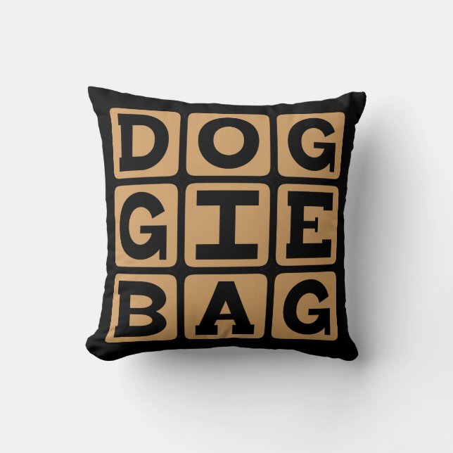 Doggie Bag, Restaurant Leftovers Kissen (Vorderseite)