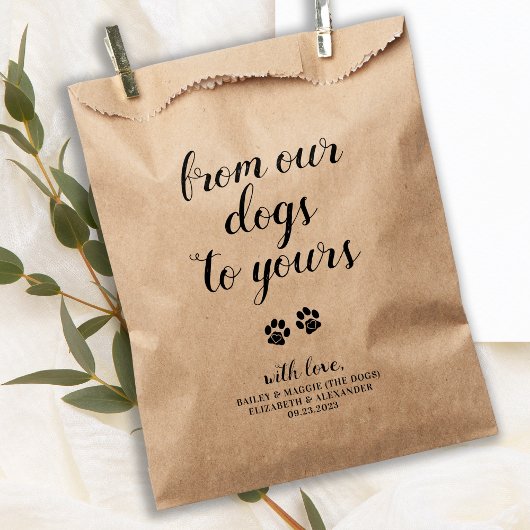 Doggie Bag von unseren Hunden bis hin zur Hochzeit Geschenktütchen