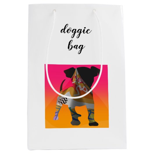 Doggie Bags Restaurant Speisen Mittlere Geschenktüte (Vorderseite)