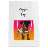Doggie Bags Restaurant Speisen Mittlere Geschenktüte (Rückseite)