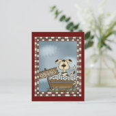 Doggie Bath Postkarte (Stehend Vorderseite)