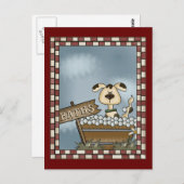 Doggie Bath Postkarte (Vorne/Hinten)