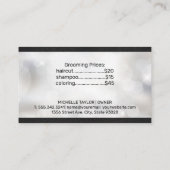 Doggie Bathing Grooming | Leather Business Card Visitenkarte (Rückseite)